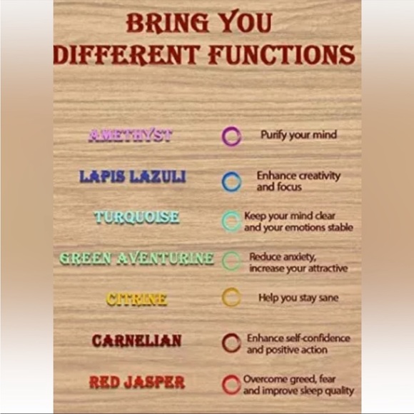 Chakra Reiki Healing Stones Wide Size Pendant w/Necklace,keychain visor etc. NEW - Picture 3 of 3